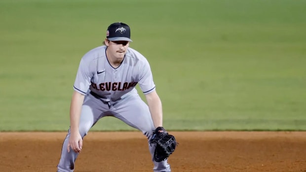 Cleveland Guardians first baseman prospect Kyle Manzardo.